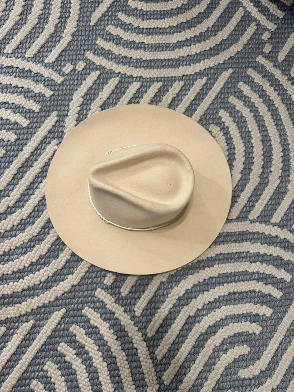 Vintage 90s Renegade Wool Cowboy Hat Rhinestone Heart Band Size 7 1/8